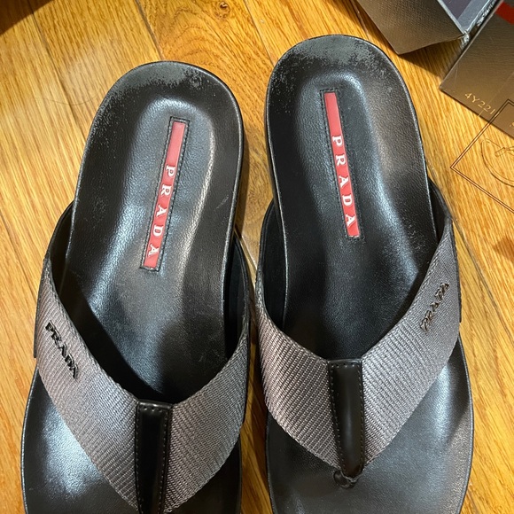 Prada Men's 4Y2211 OSL F0N11 Nylon Sandals - Picture 3 of 7